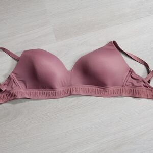 PINK Victoria's Secret Dusty Rose Pink Mavue Seamless Molded Bra
